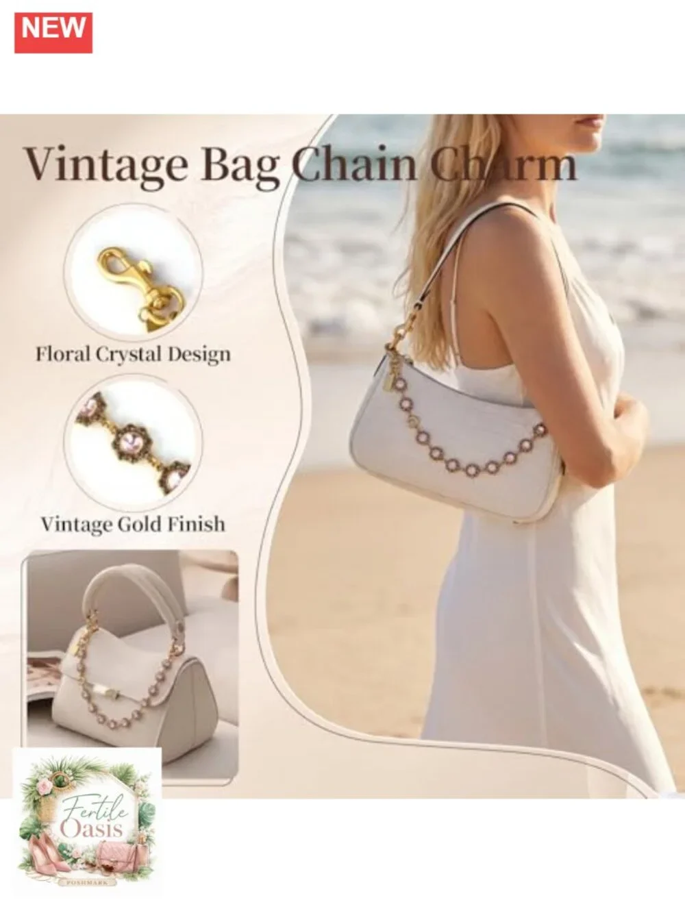 4 Pack Bag Chain Charm, Purse Charms Wallet Chain, Bag Extender Chain with